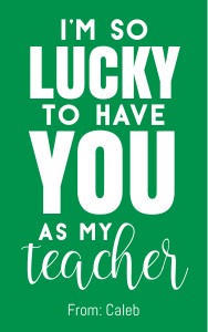 HT370 - Lucky Teacher Tag: HT370 - Lucky Teacher Tag