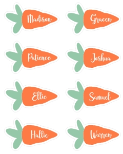 HT389 - Carrot Tags (2 sizes) design preview