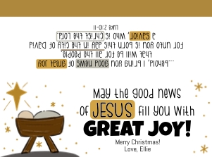 BT046 - Good News Great Joy Bag Topper design preview