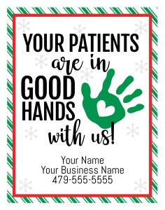 HT105b - Holiday Hands Down Tag design preview