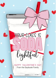 GC002 - Soda Valentine Gift Card Holder 5x7 design preview