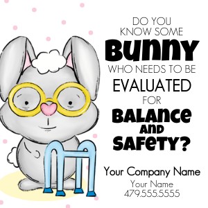 HT425 - Bunny Walker Balance Safety Tag design preview