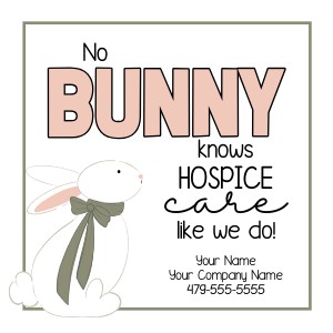 HT381a - No Bunny Knows Hospice Tag design preview