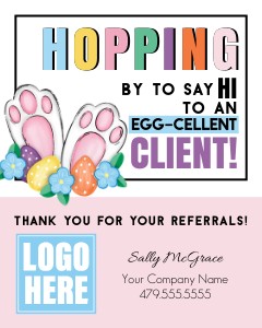 HT429 - EGG-cellent Client Thank You Tag design preview