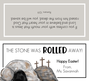 BT001 - Stone Rolled Away - Easter Goody Bag Topper: BT001 - Stone Rolled Away - Easter Goody Bag Topper