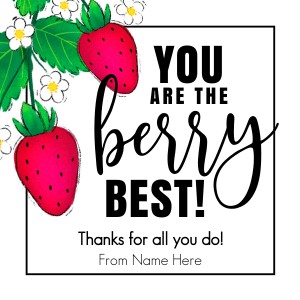 HT437a - Strawberry Appreciation Tag design preview