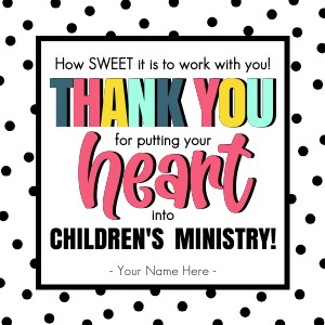 HT258e - Putting Heart into  ministry Gift Tag: HT258e - Putting Heart into ministry Gift Tag