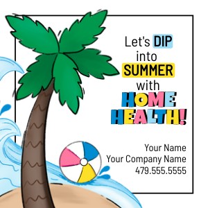 HT446 - Palm Tree Beach Referral Tag design preview