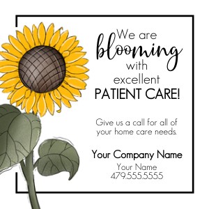 HT004 - Sunflower Patient Care Tag design preview