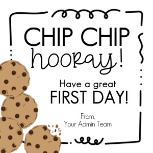 HT157c - First Day Cookie Gift Tag design preview