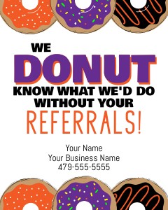 HT-HAL018 - Donut Halloween Referral Tag design preview