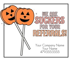 HT025 - suckers for your referrals Gift Tag design preview