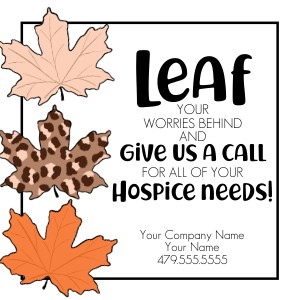 HT022a - Leaf Your Worries Behind Hospice Referral Tag design preview