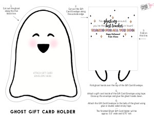 GC032- Ghost Gift Card Holder design preview