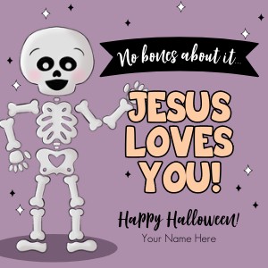 HT-HAL024a - Jesus loves you Skeleton Gift Tag design preview