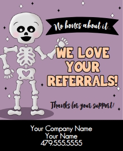HT-HAL024b - Skeleton Referral Tag: HT-HAL024b - Skeleton Referral Tag