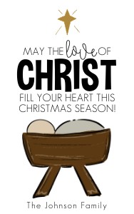 HTX001 - Jesus Manger Gift Tag design preview