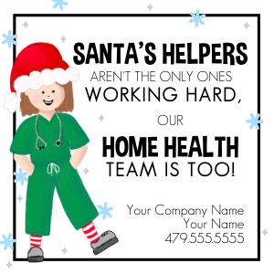 HTX074 - Nurse Elf Home Care Gift Tag design preview