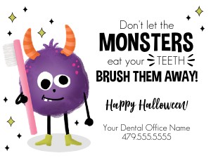 HT-HAL026 - Brush Away the Monsters Gift Tag design preview