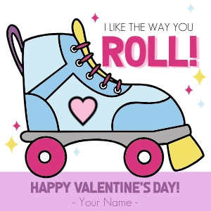 VAL009 - Roller Skate Valentine design preview
