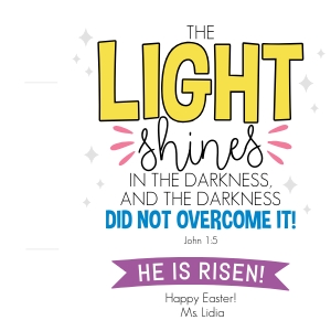HT036 - Jesus Light Your Way Easter Tag design preview