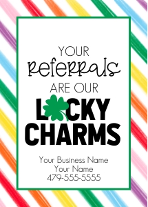 HT211 - Referrals are Lucky Charms Tag design preview