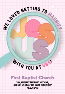 HT082 - VBS Thank You Gift Tag: Printable VBS Gift Tags - Magnifying Jesus