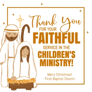 HTX077 - Children's Ministry Christmas Gift Tag design preview