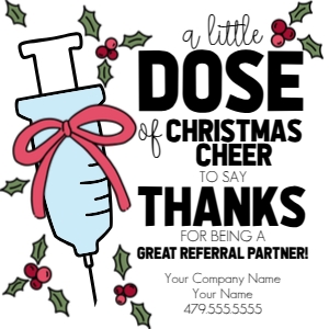 HTX083 - 3.5 inch - Dose of Christmas Cheer Gift Tag design preview