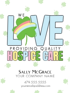 HTV018a - Love Quality Hospice St Patrick Referral Tag: HTV018a - Love Quality Hospice St Patrick Referral Tag