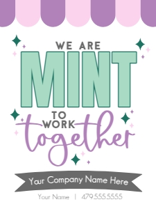 HT131 - Mint to Work Together Gift Tag design preview