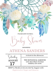 Boho Dreams Baby Shower Invitation - Boy: Boho Dreams Baby Shower Invitation - Boy (Bundle)