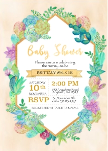 Cacti Baby Shower Invitation: Cacti Baby Shower Invitation (Bundle)