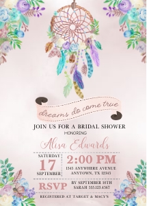 Soft Boho Bridal Shower Invitation: Soft Boho Bridal Shower Invitation