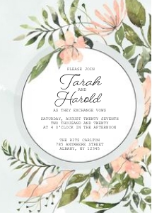 Peach Ever Green Wedding Invitation Alternate: Peach Evergreen Wedding Invitation Alternate (Bundle)