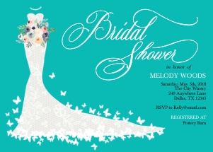 Bridal Dress Bridal Shower Invitation - 7: Bridal Dress Invitation - 7