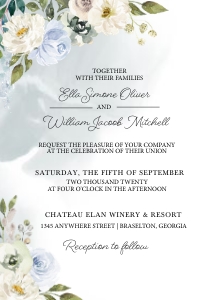 Peachy Garden Wedding Invite (Dark): Peachy Garden Wedding Invitation (Bundle) Dark