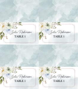 Peachy Garden Place Card (Dark) Folded: Peachy Garden Place Card (Dark)