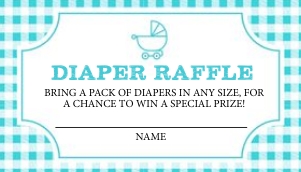 Baby-Q Diaper Raffle - Boy: Baby-Q Baby Shower Invitation - Boy (Bundle)