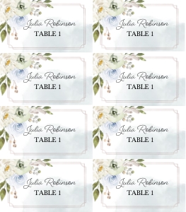 Peachy Garden Place Card (Dark): Peachy Garden Place Card (Dark)