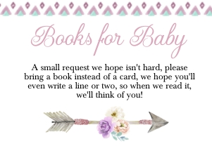 Purple Boho Books for Baby Insert: Purple Boho Books For Baby