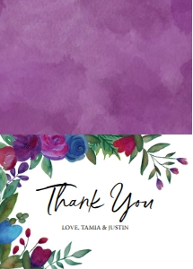 Midnight Radiance Thank You (Folded): Midnight Radiance Thank You Card