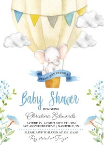 Elephant Baby Shower Invitation -1: Elephant Baby Shower Invitation -1 (Bundle)