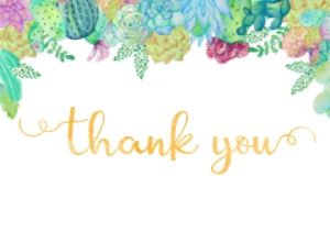 Cacti Baby Shower Thank You (WHITE background): Cacti Baby Shower Invitation Bundle (WHITE background)