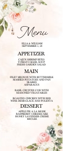 Peachy Garden Menu: Peachy Garden Wedding Menu