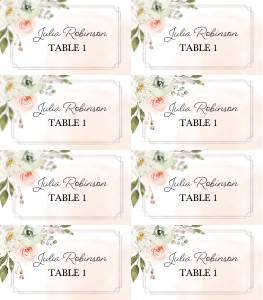 Peachy Garden Place Card: Peachy Garden Place Card