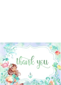 Under The Sea Thank You -1 (Folded): Under The Sea Birthday Invitation -1 (Bundle)