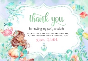 Under The Sea Thank You -1: Under The Sea Birthday Invitation -1 (Bundle)