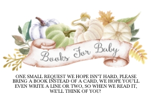 Soft Fall Pumpkin Books For Baby -1: Soft Fall Pumpkin Baby Shower Invitation -1 (Bundle)