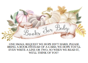 Soft Fall Pumpkin Books For Baby -2: Soft Fall Pumpkin Baby Shower Invitation -2 (Bundle)